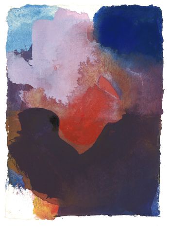 Serie: Nuages de France, No 17, 2013, aquarel, 21 x 15 cm