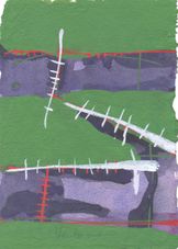 The Bridge, 2008, aquarelverf op papier, 21 x 15 cm, #043